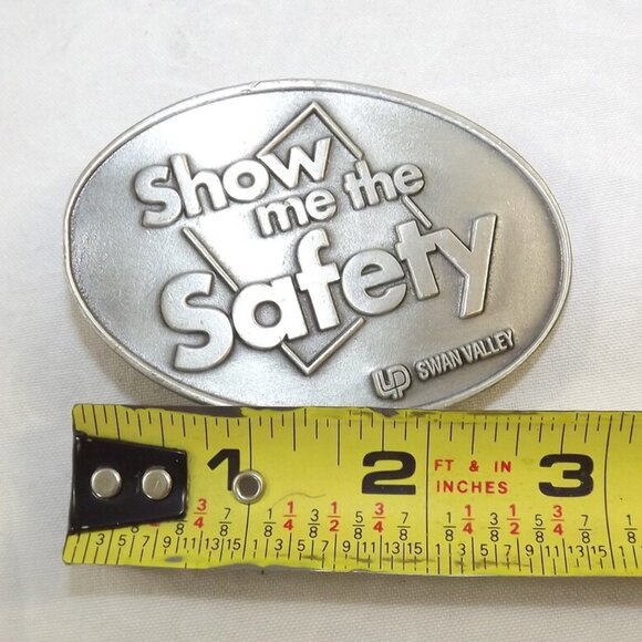Show me the Safety Swan Valley Advertising Promotional Belt Buckle - Picture 2 of 8
